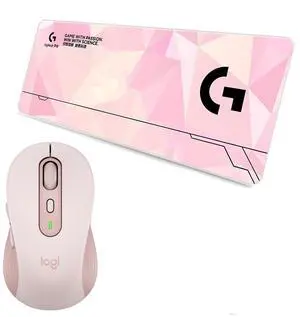 Logitech M750 Pink Gaming Mouse & F005-14 Large Desk Mat Combo, Bluetooth/RF Dual Mode 2000DPI Silent Click Mouse, 70×Thick Non-Slip Low Friction Smooth Mouse Pad Set Logitech M750 Pink Gaming Mouse & F005-14 Large Desk Mat Combo, Bluetooth/RF Dual Mode 2000DPI Silent Click Mouse, 70×Thick Non-Slip Low Friction Smooth Mouse Pad Set