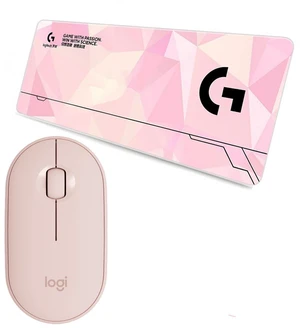 Logitech PEBBLE M350 Pink Wireless Bluetooth Mouse & F005-14 Large Desk Mat Combo, Pebble Shape Symmetrical Silent 1000DPI 3 Buttons Portable Office Mouse for Women, 70×30cm Non-Slip Logitech PEBBLE M350 Pink Wireless Bluetooth Mouse & F005-14 Large Desk Mat Combo, Pebble Shape Symmetrical Silent 1000DPI 3 Buttons Portable Office Mouse for Women, 70×30cm Non-Slip