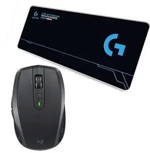Logitech MX Anywhere 2S Wireless Mouse + DESK MAT F005-15-black Fine Surface Mouse Pad Combo, 4000 DPI Darkfield Tracking, Multi-Device Connection, 70cm*30cm Low Friction, Long Thickened, Non-Slip Rub Logitech MX Anywhere 2S Wireless Mouse + DESK MAT F005-15-black Fine Surface Mouse Pad Combo, 4000 DPI Darkfield Tracking, Multi-Device Connection, 70cm*30cm Low Friction, Long Thickened, Non-Slip Rub