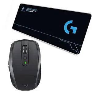 Logitech MX Anywhere 2S Wireless Mouse + DESK MAT F005-15-black Fine Surface Mouse Pad Combo, 4000 DPI Darkfield Tracking, Multi-Device Connection, 80cm*30cm Low Friction, Long Thickened, Non-Slip Rub Logitech MX Anywhere 2S Wireless Mouse + DESK MAT F005-15-black Fine Surface Mouse Pad Combo, 4000 DPI Darkfield Tracking, Multi-Device Connection, 80cm*30cm Low Friction, Long Thickened, Non-Slip Rub
