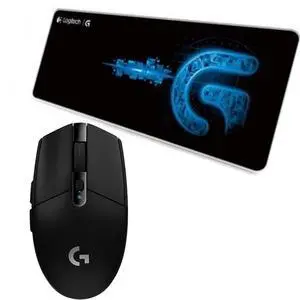 Logitech (G) G304 Lightweight Wireless Gaming Mouse + DESK MAT F005-3 black blue Fine Surface Mouse Pad Combo, Macro Programming, 12000DPI, Suitable for Small Hands, 70cm*30cm Low Friction, Long Thick Logitech (G) G304 Lightweight Wireless Gaming Mouse + DESK MAT F005-3 black blue Fine Surface Mouse Pad Combo, Macro Programming, 12000DPI, Suitable for Small Hands, 70cm*30cm Low Friction, Long Thick