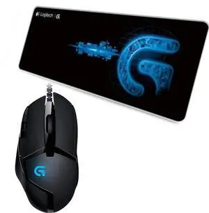 Logitech (G) G402 Lightweight Wired Gaming Mouse + DESK MAT F005-3 black blue Fine Surface Mouse Pad Combo, Macro Programming, 7200DPI, Suitable for Small Hands, 80cm*30cm Low Friction, Long Thickened Logitech (G) G402 Lightweight Wired Gaming Mouse + DESK MAT F005-3 black blue Fine Surface Mouse Pad Combo, Macro Programming, 7200DPI, Suitable for Small Hands, 80cm*30cm Low Friction, Long Thickened