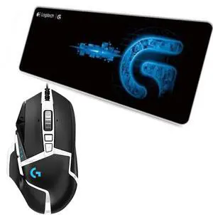 Logitech (G) G502 SE PANDA Wired Gaming Mouse + DESK MAT F005-3 black blue Fine Surface Mouse Pad Combo, Optical Mechanical Hybrid Micro Motion, HERO Engine, 70cm*30cm Low Friction, Long Thickened Logitech (G) G502 SE PANDA Wired Gaming Mouse + DESK MAT F005-3 black blue Fine Surface Mouse Pad Combo, Optical Mechanical Hybrid Micro Motion, HERO Engine, 70cm*30cm Low Friction, Long Thickened