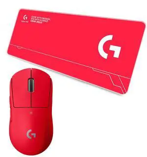 Logitech G PRO X Superlight 2 SE Red Wireless Gaming Mouse + DESK MAT F005-1-red Fine Surface Mouse Pad Combo, 60g Pro-Grade Lightweight, 44K DPI Sensor, Low Friction, Long Thickened, 70cm*30cm Logitech G PRO X Superlight 2 SE Red Wireless Gaming Mouse + DESK MAT F005-1-red Fine Surface Mouse Pad Combo, 60g Pro-Grade Lightweight, 44K DPI Sensor, Low Friction, Long Thickened, 70cm*30cm