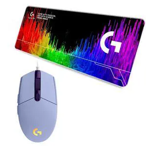 Logitech (G) G102 2nd Generation Purple Gaming Wired Mouse + F005-5 70cm Gaming Mouse Pad Combo, RGB Light Effect, 8000DPI Gaming Grade Sensor, Non-Slip Large Desk Mat Logitech (G) G102 2nd Generation Purple Gaming Wired Mouse + F005-5 70cm Gaming Mouse Pad Combo, RGB Light Effect, 8000DPI Gaming Grade Sensor, Non-Slip Large Desk Mat