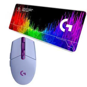 Logitech (G) G304 Purple Wireless Gaming Mouse + F005-5 80cm Gaming Mouse Pad Combo, Macro Programmable, 12000DPI, Portable Lightweight Design, Non-Slip Large Desk Mat Logitech (G) G304 Purple Wireless Gaming Mouse + F005-5 80cm Gaming Mouse Pad Combo, Macro Programmable, 12000DPI, Portable Lightweight Design, Non-Slip Large Desk Mat