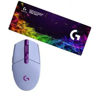 Logitech (G) G304 Purple Wireless Gaming Mouse + F005-16 70cm Gaming Mouse Pad Combo, Macro Programmable, 12000DPI, Portable Lightweight Design, Non-Slip Large Desk Mat Logitech (G) G304 Purple Wireless Gaming Mouse + F005-16 70cm Gaming Mouse Pad Combo, Macro Programmable, 12000DPI, Portable Lightweight Design, Non-Slip Large Desk Mat