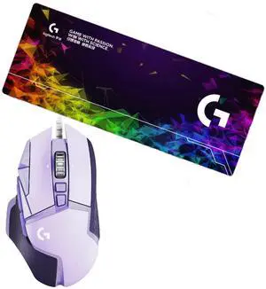 Logitech (G) G502 HERO Purple Wired Gaming Mouse + F005-16-purple 80cm Gaming Mouse Pad Combo, RGB Weighted Design, 25600DPI, 11 Buttons Macro Programmable, Non-Slip Large Desk Mat Logitech (G) G502 HERO Purple Wired Gaming Mouse + F005-16-purple 80cm Gaming Mouse Pad Combo, RGB Weighted Design, 25600DPI, 11 Buttons Macro Programmable, Non-Slip Large Desk Mat