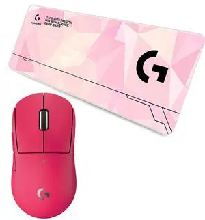 Logitech G PRO X Superlight 2c Red pink Mouse + F00514pink 80cm Large Fine Surface Gaming Mouse Pad Combo, 51g Compact, 44K DPI Sensor, 8 kHz Polling, USBC Charging, Low Friction, NonSlip Rubber Logitech G PRO X Superlight 2c Red pink Mouse + F00514pink 80cm Large Fine Surface Gaming Mouse Pad Combo, 51g Compact, 44K DPI Sensor, 8 kHz Polling, USBC Charging, Low Friction, NonSlip Rubber