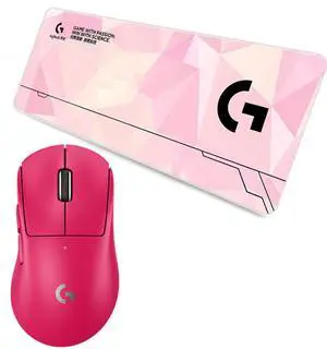Logitech PRO X SUPERLIGHT 2 DEX Magneta Mouse + F00514 pink 70cm Large Fine Surface Gaming Mouse Pad Combo, 60g Lightweight, 44K DPI Sensor, 8k Hz Polling, Low Friction, NonSlip Rubber Backing Desk Logitech PRO X SUPERLIGHT 2 DEX Magneta Mouse + F00514 pink 70cm Large Fine Surface Gaming Mouse Pad Combo, 60g Lightweight, 44K DPI Sensor, 8k Hz Polling, Low Friction, NonSlip Rubber Backing Desk