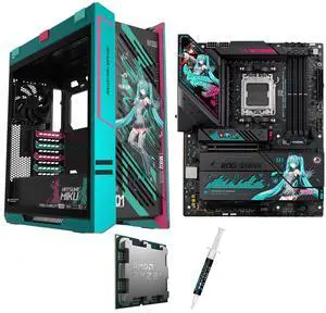 ASUS ROG STRIX X870E-H S MIKU motherboard & CPU & Case Combo, GAMING WIFI7 HATSUNE MIKU EDITION, AMD X870E ATX motherboard, Core Flex, DDR5, PCIe 5.0, dual USB4, USB 10Gbps Type-C ASUS ROG STRIX X870E-H S MIKU motherboard & CPU & Case Combo, GAMING WIFI7 HATSUNE MIKU EDITION, AMD X870E ATX motherboard, Core Flex, DDR5, PCIe 5.0, dual USB4, USB 10Gbps Type-C