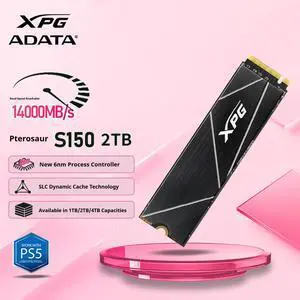 ADATA XPG S150 2TB PCIe5.0 NVMe M.2 2280 Internal SSD, Up to 14000MB/s Read Speed, TLC 3DNAND, 2GB DRAM Cache ADATA XPG S150 2TB PCIe5.0 NVMe M.2 2280 Internal SSD, Up to 14000MB/s Read Speed, TLC 3DNAND, 2GB DRAM Cache