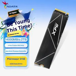 ADATA XPG S150 2TB PCIe5.0 NVMe M.2 2280 Internal SSD, Up to 14000MB/s Read Speed, TLC 3DNAND, 2GB DRAM Cache ADATA XPG S150 2TB PCIe5.0 NVMe M.2 2280 Internal SSD, Up to 14000MB/s Read Speed, TLC 3DNAND, 2GB DRAM Cache