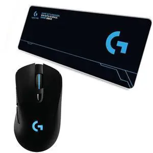 Logitech G703 HERO25K Wireless Silent Mouse + F00515black Fine Surface Pad Combo, HERO 25K Sensor, 25600DPI, 6 Buttons, Thickened, NonSlip Backing, Low Friction, 31.5*12*0.2in, 80cm*30cm*0.3cm Logitech G703 HERO25K Wireless Silent Mouse + F00515black Fine Surface Pad Combo, HERO 25K Sensor, 25600DPI, 6 Buttons, Thickened, NonSlip Backing, Low Friction, 31.5*12*0.2in, 80cm*30cm*0.3cm