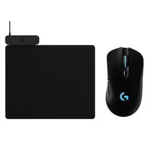 Logitech G703 HERO 25K Wireless Silent Mouse + POWERPLAY 2 Wireless Rechargeable Mouse Pad Combo, 25600DPI, 6 Programmable Buttons, Low Friction Non-Slip Rubber Backing, Black Logitech G703 HERO 25K Wireless Silent Mouse + POWERPLAY 2 Wireless Rechargeable Mouse Pad Combo, 25600DPI, 6 Programmable Buttons, Low Friction Non-Slip Rubber Backing, Black