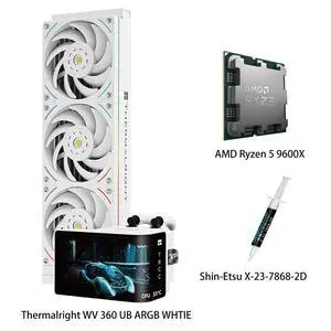 AMD Ryzen 5 9600X CPU & WONDER VISION 360 UB ARGB WHITE AIO CPU Liquid Cooler Combo, GlassesFree 3D Curved Large Screen, 2400×1080 Resolution,for Intel LGA 1851/1700/115X/1200/2011/2066 & AMD AM5/AM4 AMD Ryzen 5 9600X CPU & WONDER VISION 360 UB ARGB WHITE AIO CPU Liquid Cooler Combo, GlassesFree 3D Curved Large Screen, 2400×1080 Resolution,for Intel LGA 1851/1700/115X/1200/2011/2066 & AMD AM5/AM4