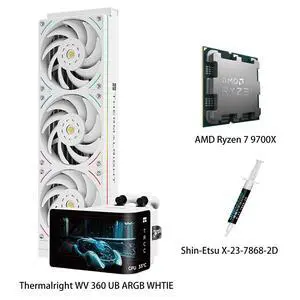 AMD Ryzen 7 9700X CPU & WONDER VISION 360 UB ARGB WHITE AIO CPU Liquid Cooler Combo, GlassesFree 3D Curved Large Screen, 2400×1080 Resolution,for Intel LGA 1851/1700/115X/1200/2011/2066 & AMD AM5/AM4 AMD Ryzen 7 9700X CPU & WONDER VISION 360 UB ARGB WHITE AIO CPU Liquid Cooler Combo, GlassesFree 3D Curved Large Screen, 2400×1080 Resolution,for Intel LGA 1851/1700/115X/1200/2011/2066 & AMD AM5/AM4