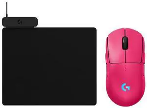Logitech G PRO 2 LIGHTSPEED Pink Lightweight RGB Wireless Gaming Mouse + POWERPLAY 2 Black Wireless Rechargeable Mouse Pad Combo, Low Latency, 44K DPI, Low Friction Non-Slip Gaming Surface Logitech G PRO 2 LIGHTSPEED Pink Lightweight RGB Wireless Gaming Mouse + POWERPLAY 2 Black Wireless Rechargeable Mouse Pad Combo, Low Latency, 44K DPI, Low Friction Non-Slip Gaming Surface