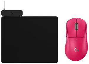 Logitech PRO X SUPERLIGHT 2 DEX Magenta Lightweight RGB Wireless Gaming Mouse + POWERPLAY 2 Black Wireless Rechargeable Mouse Pad Combo, Low Latency, 44K DPI, 8kHz Polling, Low Friction NonSlip Logitech PRO X SUPERLIGHT 2 DEX Magenta Lightweight RGB Wireless Gaming Mouse + POWERPLAY 2 Black Wireless Rechargeable Mouse Pad Combo, Low Latency, 44K DPI, 8kHz Polling, Low Friction NonSlip