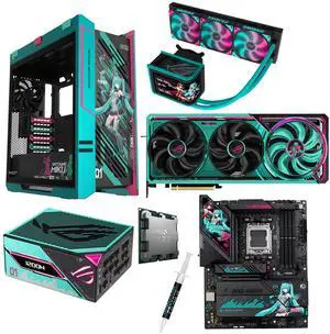 ASUS ROG STRIX X870E-H S MIKU motherboard & CPU &Cooler & GPU & Case & Power Supply Combo, Ryzen 9 9950X, ROG GX601S Helios Mid-Tower Hatsune Miku, ROGTHOR1200P3MIKU,ROG-ASTRAL-RTX5080-O16G-MIKU-C ASUS ROG STRIX X870E-H S MIKU motherboard & CPU &Cooler & GPU & Case & Power Supply Combo, Ryzen 9 9950X, ROG GX601S Helios Mid-Tower Hatsune Miku, ROGTHOR1200P3MIKU,ROG-ASTRAL-RTX5080-O16G-MIKU-C