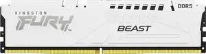 Kingston FURY Beast 32GB DDR5 White Single Desktop Memory, 5600MT/s PC544800, CL40 404040 Timing, 1.25V, AMD EXPO & Intel XMP 3.0 Ondie ECC Unbuffered 288pin UDIMM, for Intel & AMD Motherboard Kingston FURY Beast 32GB DDR5 White Single Desktop Memory, 5600MT/s PC544800, CL40 404040 Timing, 1.25V, AMD EXPO & Intel XMP 3.0 Ondie ECC Unbuffered 288pin UDIMM, for Intel & AMD Motherboard