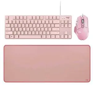 Logitech G502 HERO + K835 TKL + STUDIO Series Desk Pad Pink Bundle, Wired RGB Gaming Mouse, 84 Keys Red Switch Mechanical Keyboard, Desk Pad 27.56*11.81*0.08 in Non-Slip Extended Desktop Mat Logitech G502 HERO + K835 TKL + STUDIO Series Desk Pad Pink Bundle, Wired RGB Gaming Mouse, 84 Keys Red Switch Mechanical Keyboard, Desk Pad 27.56*11.81*0.08 in Non-Slip Extended Desktop Mat