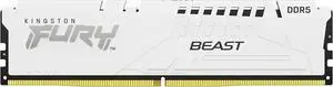 Kingston FURY Beast 32GB DDR5 White Single Desktop Memory, 6000MT/s PC548000, CL36 363838 Timing, 1.35V, AMD EXPO & Intel XMP 3.0 Ondie ECC Unbuffered 288pin UDIMM, for Intel & AMD Motherboard Kingston FURY Beast 32GB DDR5 White Single Desktop Memory, 6000MT/s PC548000, CL36 363838 Timing, 1.35V, AMD EXPO & Intel XMP 3.0 Ondie ECC Unbuffered 288pin UDIMM, for Intel & AMD Motherboard