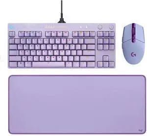 Logitech G304 Wireless Gaming Mouse + G PRO Wired Mechanical Keyboard LOL Edition+STUDIO Series Desk Mat Bundle, Purple & Lavender, (27.56*11.81*0.08 in), Anti-Slip Spill-Resistant Desk Pad,12000DPI Logitech G304 Wireless Gaming Mouse + G PRO Wired Mechanical Keyboard LOL Edition+STUDIO Series Desk Mat Bundle, Purple & Lavender, (27.56*11.81*0.08 in), Anti-Slip Spill-Resistant Desk Pad,12000DPI