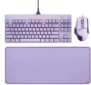 Logitech G502 HERO Wired Gaming Mouse + G PRO Wired Mechanical Keyboard LOL Edition + STUDIO Series Desk Mat Bundle, Purple(27.56*11.81*0.08 in), Anti-Slip Spill-Resistant Desk Pad, 25600DPI Logitech G502 HERO Wired Gaming Mouse + G PRO Wired Mechanical Keyboard LOL Edition + STUDIO Series Desk Mat Bundle, Purple(27.56*11.81*0.08 in), Anti-Slip Spill-Resistant Desk Pad, 25600DPI