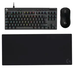 Logitech G PRO X Superlight Mouse + G PRO X TKL RAPID Keyboard + G840 Mouse Pad Bundle, Ultra-Light Hero 25K Sensor, Magnetic Analog Switches Rapid Trigger, Oversized Non-Slip Desk Mat, 35.43*15.75in Logitech G PRO X Superlight Mouse + G PRO X TKL RAPID Keyboard + G840 Mouse Pad Bundle, Ultra-Light Hero 25K Sensor, Magnetic Analog Switches Rapid Trigger, Oversized Non-Slip Desk Mat, 35.43*15.75in