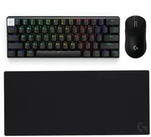 Logitech G PRO X Superlight Mouse + G PRO X 60 LIGHTSPEED Keyboard + G840 Mouse Pad Bundle, Ultra-Light Hero 25K Sensor, GX Optical Tactile Switches PBT Keycaps, Oversized Non-Slip Desk Mat,35.4*15.7 Logitech G PRO X Superlight Mouse + G PRO X 60 LIGHTSPEED Keyboard + G840 Mouse Pad Bundle, Ultra-Light Hero 25K Sensor, GX Optical Tactile Switches PBT Keycaps, Oversized Non-Slip Desk Mat,35.4*15.7