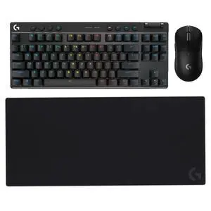 Logitech GPW III Mouse + G PRO X TKL Lightspeed Keyboard + G840 Mouse Pad Bundle, Ultra-Light 25600DPI, PBT Keycaps Linear GX Red Switches, Oversized Non-Slip Stable Desk Mat, 35.43*15.75*0.12in Logitech GPW III Mouse + G PRO X TKL Lightspeed Keyboard + G840 Mouse Pad Bundle, Ultra-Light 25600DPI, PBT Keycaps Linear GX Red Switches, Oversized Non-Slip Stable Desk Mat, 35.43*15.75*0.12in