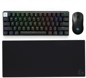 Logitech G PRO 2 LIGHTSPEED Mouse + G PRO X 60 LIGHTSPEED Keyboard + G840 Mouse Pad Bundle, Ambidextrous 44K DPI Sensor, GX Optical Tactile Switches PBT Keycaps, Oversized Non-Slip Comfort Desk Mat Logitech G PRO 2 LIGHTSPEED Mouse + G PRO X 60 LIGHTSPEED Keyboard + G840 Mouse Pad Bundle, Ambidextrous 44K DPI Sensor, GX Optical Tactile Switches PBT Keycaps, Oversized Non-Slip Comfort Desk Mat