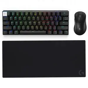 Logitech PRO X SUPERLIGHT 2 DEX Mouse + G PRO X 60 LIGHTSPEED Keyboard + G840 Mouse Pad Bundle, 60g Pro-Grade 44000 DPI Sensor, GX Optical Tactile Switches PBT Keycaps, Oversized Non-Slip Desk Pad Logitech PRO X SUPERLIGHT 2 DEX Mouse + G PRO X 60 LIGHTSPEED Keyboard + G840 Mouse Pad Bundle, 60g Pro-Grade 44000 DPI Sensor, GX Optical Tactile Switches PBT Keycaps, Oversized Non-Slip Desk Pad