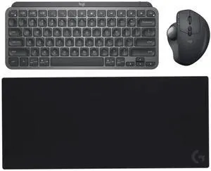 Logitech MX Ergo S+MX Keys Mini+ G840 Bundle, USB-C Rechargeable Ergonomic Trackball Mouse, 6 Programmable Buttons, Bluetooth & Encrypted Dongle, Compact Backlit Wireless Keyboard, 35.43*15.75in Logitech MX Ergo S+MX Keys Mini+ G840 Bundle, USB-C Rechargeable Ergonomic Trackball Mouse, 6 Programmable Buttons, Bluetooth & Encrypted Dongle, Compact Backlit Wireless Keyboard, 35.43*15.75in
