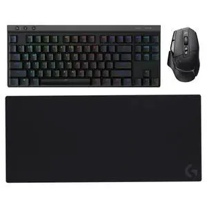 Logitech G502 X LIGHTSPEED + G515 LIGHTSPEED TKL + G840 Bundle, Wireless Gaming Mouse with LIGHTFORCE Switches & HERO 25K Sensor, Low Profile PBT TKL Mechanical Keyboard, 35.43*15.75in Non-Slip Map Logitech G502 X LIGHTSPEED + G515 LIGHTSPEED TKL + G840 Bundle, Wireless Gaming Mouse with LIGHTFORCE Switches & HERO 25K Sensor, Low Profile PBT TKL Mechanical Keyboard, 35.43*15.75in Non-Slip Map