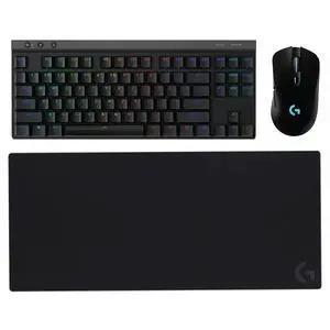 Logitech G703 HERO 25K + G515 LIGHTSPEED TKL + G840 Bundle, LIGHTSPEED Wireless Gaming Mouse with HERO 25K Sensor & 6 Programmable Buttons, Low Profile PBT TKL Mechanical Keyboard, 35.43*15.75in Logitech G703 HERO 25K + G515 LIGHTSPEED TKL + G840 Bundle, LIGHTSPEED Wireless Gaming Mouse with HERO 25K Sensor & 6 Programmable Buttons, Low Profile PBT TKL Mechanical Keyboard, 35.43*15.75in