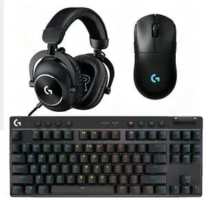 Logitech G PRO 2 + PRO X TKL + PRO X 2 LIGHTSPEED Gaming Bundle, 44K DPI Professional Mouse, PBT Keycaps RGB Keyboard, 7.1 Surround Sound Noise Cancelling Headset, Pro E-Sports Wireless Combo Logitech G PRO 2 + PRO X TKL + PRO X 2 LIGHTSPEED Gaming Bundle, 44K DPI Professional Mouse, PBT Keycaps RGB Keyboard, 7.1 Surround Sound Noise Cancelling Headset, Pro E-Sports Wireless Combo
