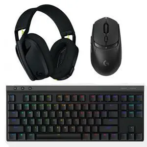 Logitech G309 Mouse + G515 TKL Keyboard + G435 Headset Gaming Bundle-Black, HERO 25K Sensor Mouse, Low Profile PBT Mechanical Keyboard, Dolby Atmos Lightweight Headset Black E-Sports Combo Logitech G309 Mouse + G515 TKL Keyboard + G435 Headset Gaming Bundle-Black, HERO 25K Sensor Mouse, Low Profile PBT Mechanical Keyboard, Dolby Atmos Lightweight Headset Black E-Sports Combo