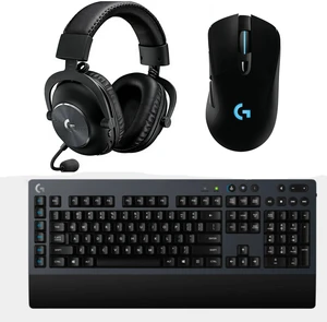 Logitech G703 HERO 25K Mouse + G613 Mechanical Keyboard + PRO X 2 Gaming Headset Bundle, LIGHTSPEED Wireless Combo, 70 Million Keystrokes Keyboard, 7.1 Surround Sound Headset, Pro E-Sports Black Set Logitech G703 HERO 25K Mouse + G613 Mechanical Keyboard + PRO X 2 Gaming Headset Bundle, LIGHTSPEED Wireless Combo, 70 Million Keystrokes Keyboard, 7.1 Surround Sound Headset, Pro E-Sports Black Set