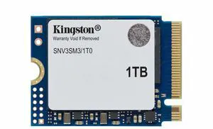 Kingston NV3 M.2 2230 1TB NVMe PCIe 4.0 x4 SSD, 3D NAND Internal Solid State Drive, SingleSided 2230 Form Factor, Up to 6000MB/s Read 4000MB/s Write, 320TBW, HighSpeed Storage Upgrade Kingston NV3 M.2 2230 1TB NVMe PCIe 4.0 x4 SSD, 3D NAND Internal Solid State Drive, SingleSided 2230 Form Factor, Up to 6000MB/s Read 4000MB/s Write, 320TBW, HighSpeed Storage Upgrade