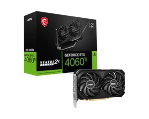 MSI Ventus GeForce RTX 4060 Ti 8GB GDDR6 PCI Express 4.0 x16 Graphics Card RTX 4060 Ti VENTUS 2X BLACK 8G MSI Ventus GeForce RTX 4060 Ti 8GB GDDR6 PCI Express 4.0 x16 Graphics Card RTX 4060 Ti VENTUS 2X BLACK 8G