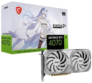 MSI Ventus GeForce RTX 4070 12GB GDDR6X PCI Express 4.0 Graphics Card RTX 4070 VENTUS 2X WHITE 12G MSI Ventus GeForce RTX 4070 12GB GDDR6X PCI Express 4.0 Graphics Card RTX 4070 VENTUS 2X WHITE 12G