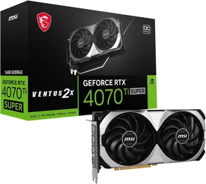 MSI Ventus GeForce RTX 4070 Ti SUPER 16GB GDDR6X PCI Express 4.0 ATX Graphics Card RTX 4070 Ti SUPER 16G VENTUS 2X MSI Ventus GeForce RTX 4070 Ti SUPER 16GB GDDR6X PCI Express 4.0 ATX Graphics Card RTX 4070 Ti SUPER 16G VENTUS 2X