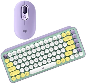 Logitech POP Keys + POP Mouse , Retro Mechanical Keyboard & Mouse - Wireless Combo, with Changeable Emoji Caps, 36-Month Battery, Daydream purple Logitech POP Keys + POP Mouse , Retro Mechanical Keyboard & Mouse - Wireless Combo, with Changeable Emoji Caps, 36-Month Battery, Daydream purple
