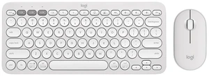 Logitech Pebble 2 Combo Wireless Quiet Keyboard and Mouse, Customisable, Logi Bolt, Bluetooth, Easy-Switch for Windows, macOS, iPadOS, Chrome - White Logitech Pebble 2 Combo Wireless Quiet Keyboard and Mouse, Customisable, Logi Bolt, Bluetooth, Easy-Switch for Windows, macOS, iPadOS, Chrome - White