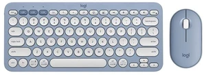 Logitech Pebble 2 Combo Wireless Quiet Keyboard and Mouse, Customisable, Logi Bolt, Bluetooth, Easy-Switch for Windows, macOS, iPadOS, Chrome - blue Logitech Pebble 2 Combo Wireless Quiet Keyboard and Mouse, Customisable, Logi Bolt, Bluetooth, Easy-Switch for Windows, macOS, iPadOS, Chrome - blue