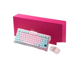 GravaStar Mercury K1Lite+M1 Keyboard Mouse Bundle,Starlight Pink & Rose Pink Gift Box,75% HotSwappable Mechanical Keyboard,TriMode 2.4G/Bluetooth 5.1/USBC,PAW3395 26000DPI Lightweight Gaming Mouse GravaStar Mercury K1Lite+M1 Keyboard Mouse Bundle,Starlight Pink & Rose Pink Gift Box,75% HotSwappable Mechanical Keyboard,TriMode 2.4G/Bluetooth 5.1/USBC,PAW3395 26000DPI Lightweight Gaming Mouse