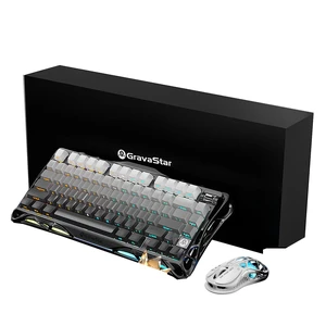 GravaStar Mercury K1 & M1 Keyboard Mouse Bundle, Gradient Black Gift Box,75% HotSwappable Mechanical Keyboard,TriMode 2.4G/Bluetooth/USBC,PAW3395 26000DPI Lightweight Gaming Mouse GravaStar Mercury K1 & M1 Keyboard Mouse Bundle, Gradient Black Gift Box,75% HotSwappable Mechanical Keyboard,TriMode 2.4G/Bluetooth/USBC,PAW3395 26000DPI Lightweight Gaming Mouse