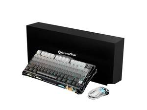 GravaStar Mercury K1 & M1 Keyboard Mouse Bundle, Gradient Black Gift Box,75% HotSwappable Mechanical Keyboard,TriMode 2.4G/Bluetooth/USBC,PAW3395 26000DPI Lightweight Gaming Mouse GravaStar Mercury K1 & M1 Keyboard Mouse Bundle, Gradient Black Gift Box,75% HotSwappable Mechanical Keyboard,TriMode 2.4G/Bluetooth/USBC,PAW3395 26000DPI Lightweight Gaming Mouse